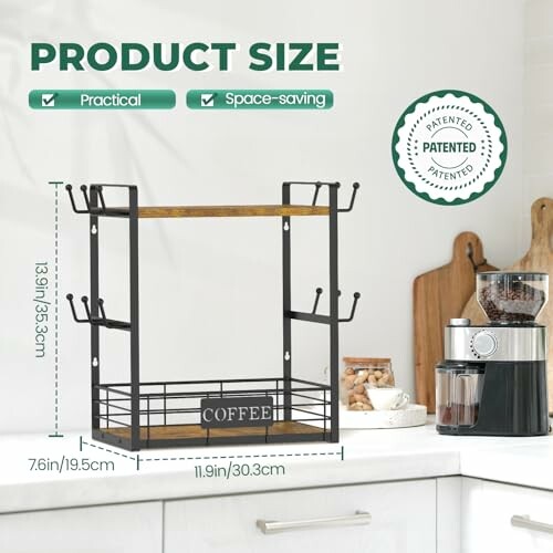 EsLuker.ly 2 Tier Coffee Bar Organizer